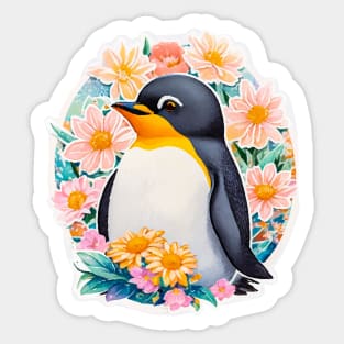 Minimal Cute Baby Penguin Sticker